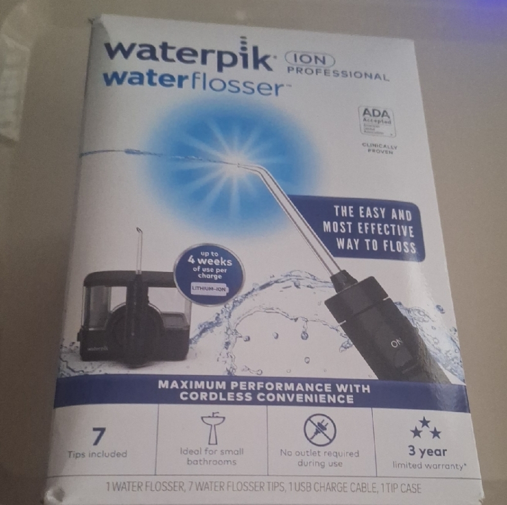 Waterpik Ion Professional Water Flosser - Black NEW IN BOX NOT OPENED